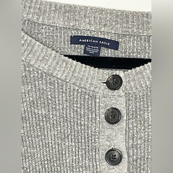 American Eagle Knit, Oversized Sweater - Grey & Black - XLarge - Picture 4 of 4